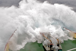 Fighting 8 Meter Seas and Gale Force 8 Winds, Drake Passage (by Polar Star Staff)