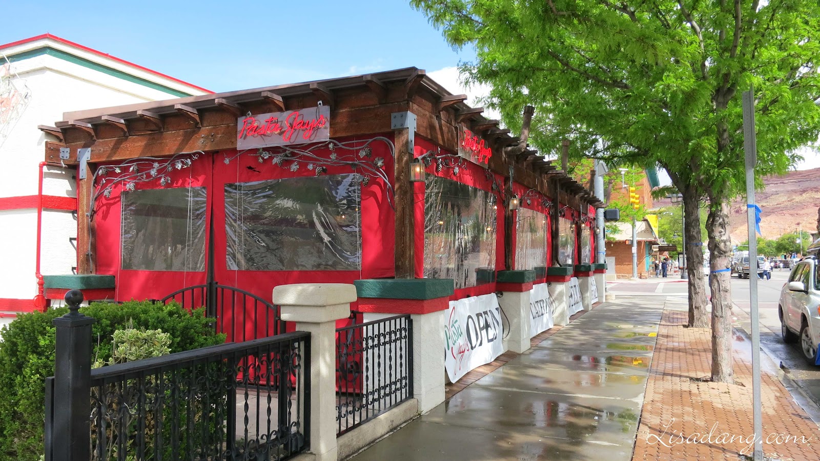 Dang It Delicious Pasta Jay's, Gelato at Moab Brewery, Moab Rock Shop