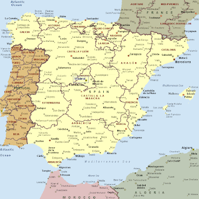 Espagne Carte Dans le Monde