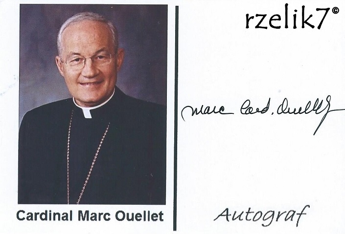 rzelik7 autografy (autographs collection) Marc Ouellet