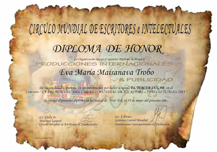 Diploma de honor. Tercer puesto.