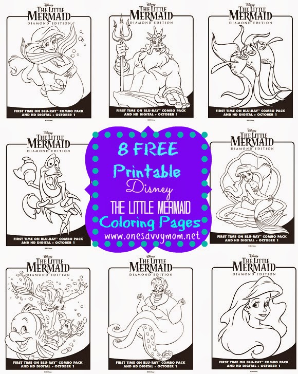 One Savvy Mom ™ | NYC Area Mom Blog: Disney The Little Mermaid Free Printable Coloring Pages ...