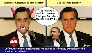 Poor Obama, the Wrong Mitt Romney Showed Up at the Debate! (Photoshop)