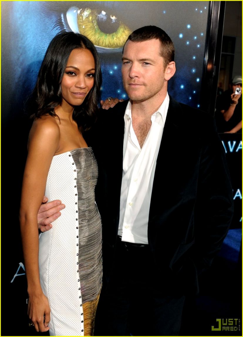 Full Sized Photo of zoe saldana sam worthington avatar premiere la Full Sized Photo of zoe saldana sam worthington avatar premiere la