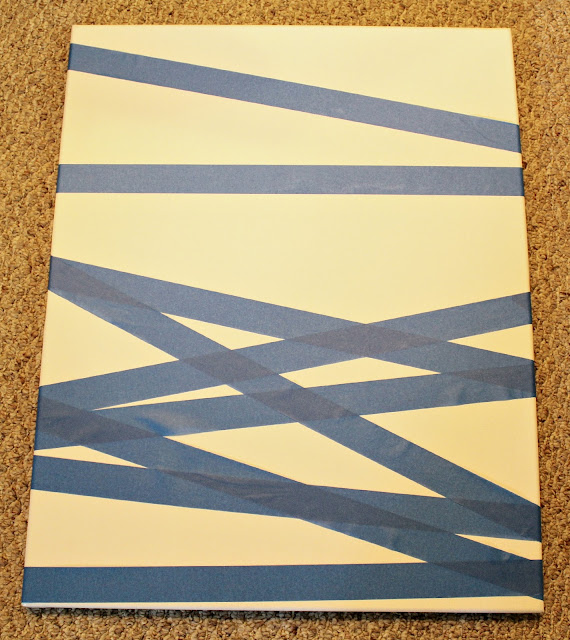 Ten June {DIY} Painters Tape Abstract Art