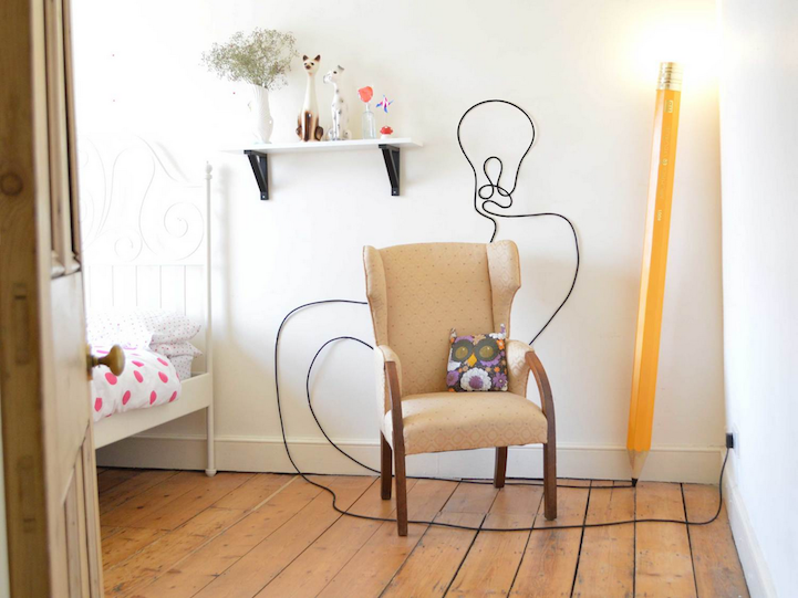 pencil floor lamp