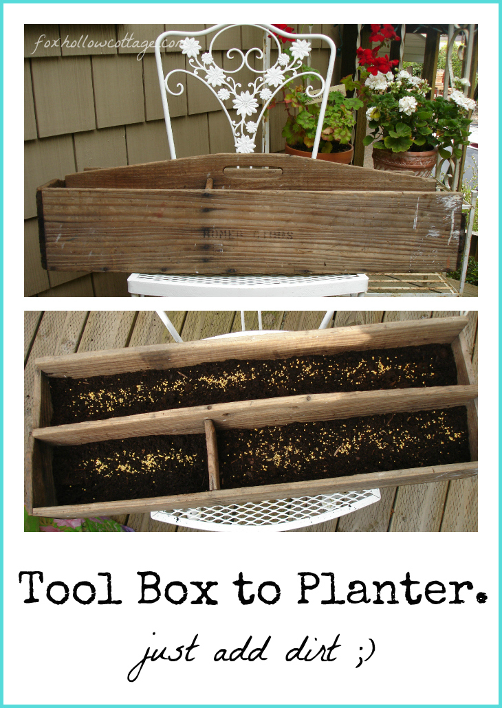 Vintage Tool Box Turns Charming Planter Fox Hollow Cottage