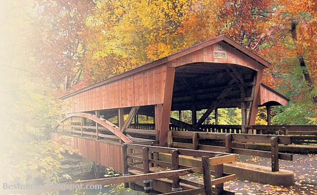 The Old Covered Bridge in Autumn