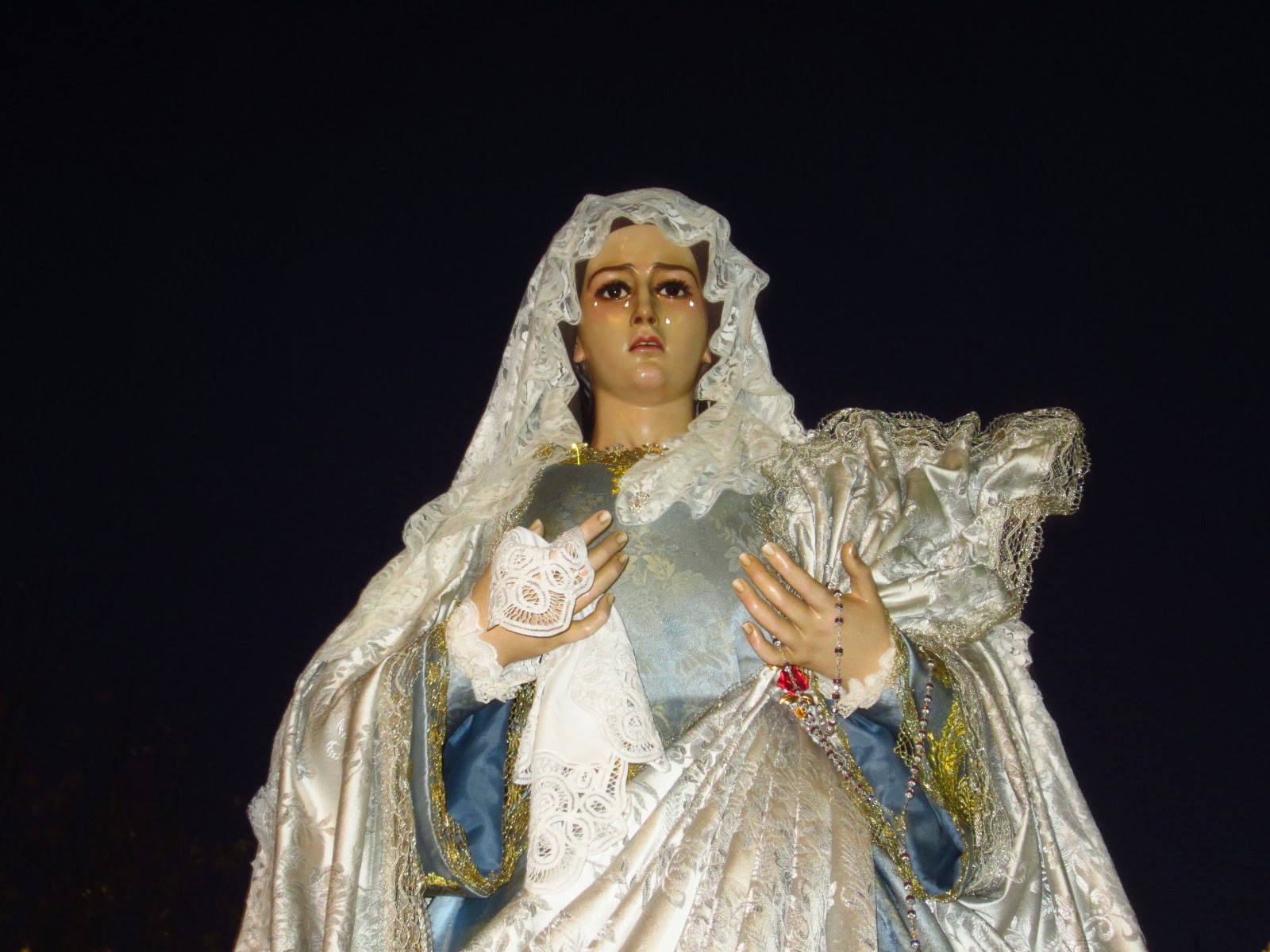 SEMANA SANTA DE BAZA La Virgen de la Esperanza preside la Sabatina en