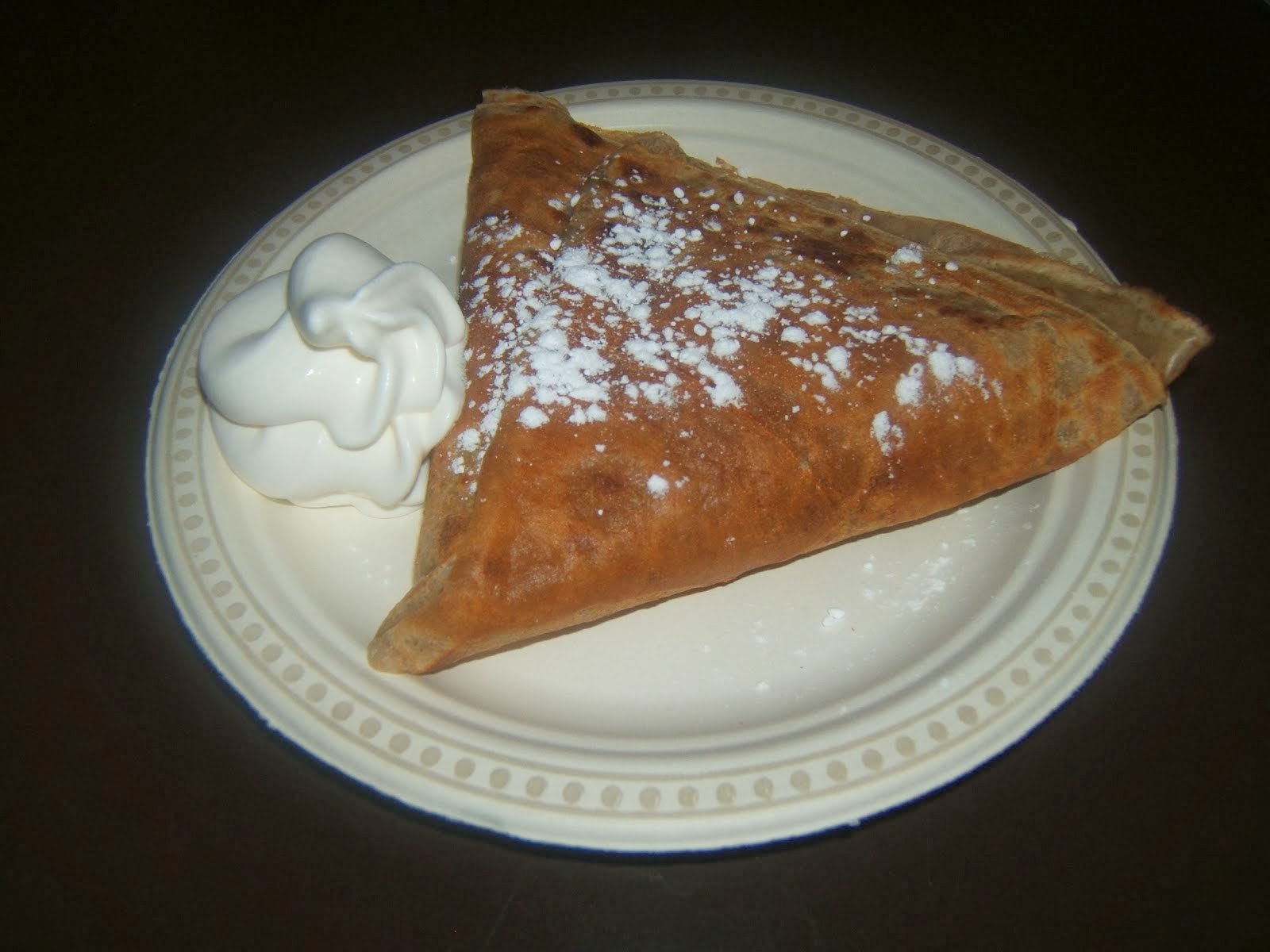 Sweet Crepe With Fresh Whipped Cream