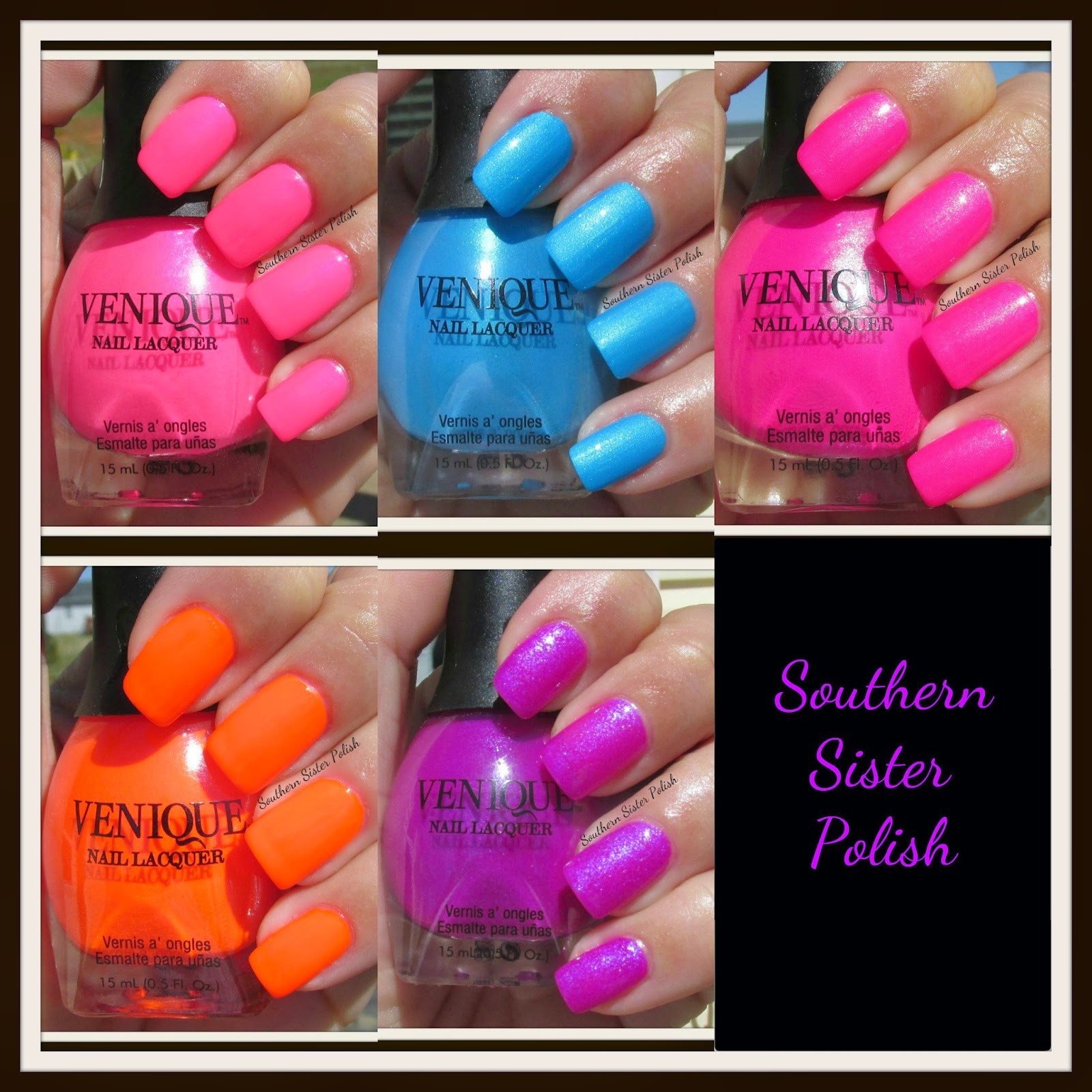 Southern Sister Polish Venique Nail Lacquer Swatch And Review I Can T Wait To Try A Little Nail Art With Them For More Info On Venique Click Here Leave Me Comment And Tell What Y All Think Of These Polishes