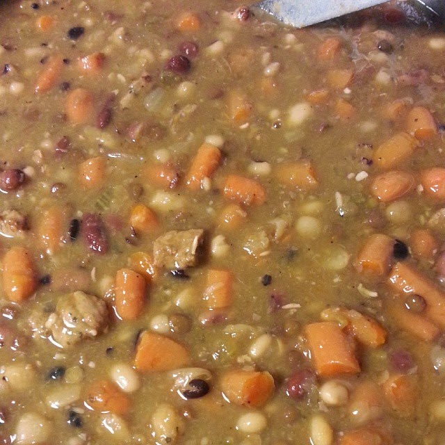 Shannon's Lightening the Load 13Bean Soup with Chicken Meatballs