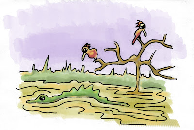 Morose creatures in a dismal swamp