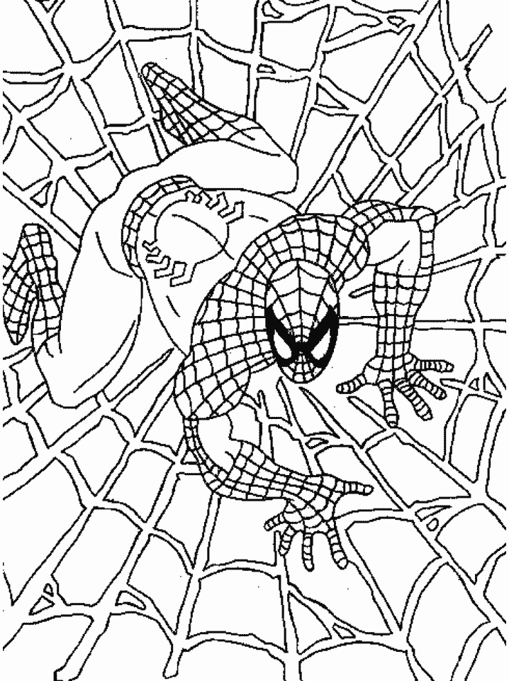 Coloring Kids Page Spiderman Superheroes Coloring Pages For Boys