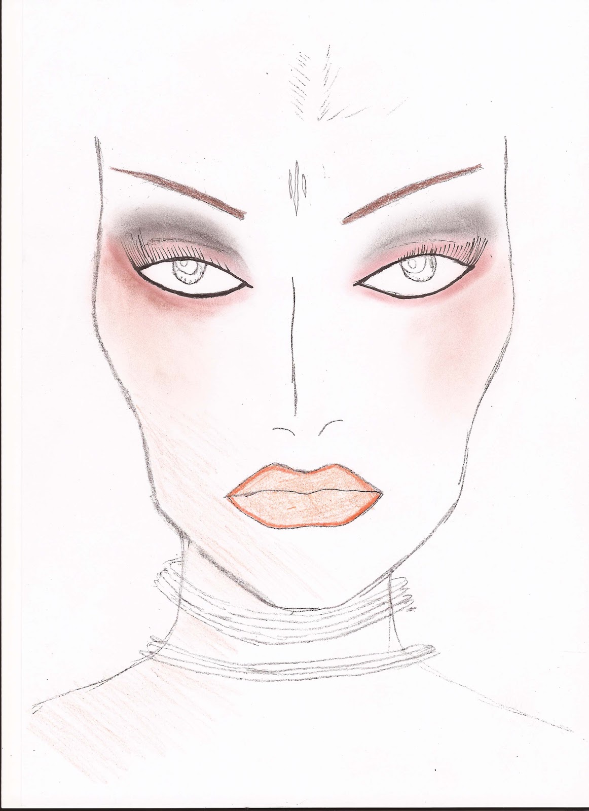 preparation for a makeup job template drawing chanel ambrose makeup template