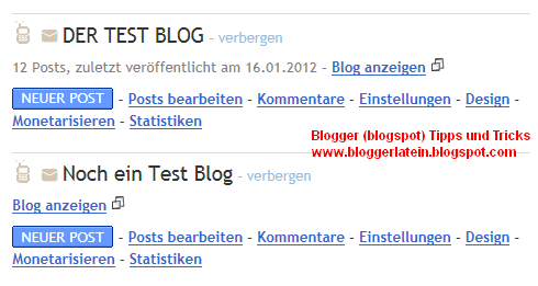 Blogger Blogspot Post löschen