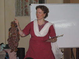 Conducting storytelling workshop using puppets in New Delhi, India