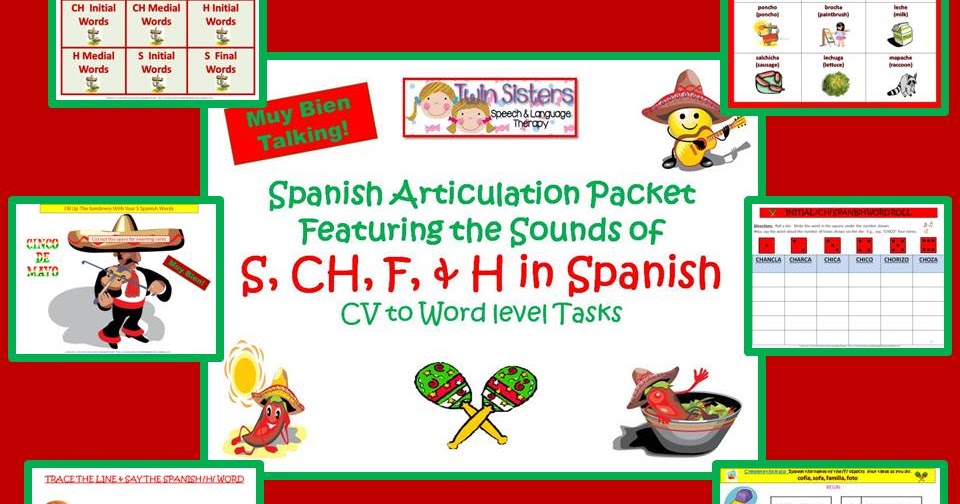 Twin Speech, Language & Literacy LLC Spanish Articulation Featuring