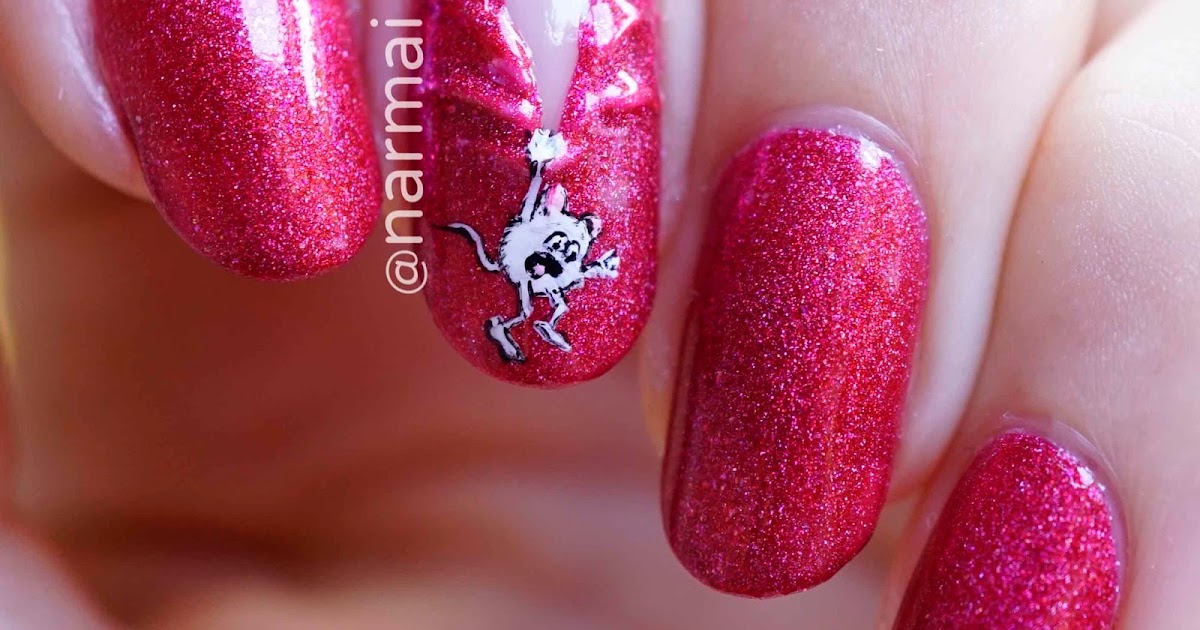 PiggieLuv 'Hanging on' nail art ft. piCture pOlish Scarlett