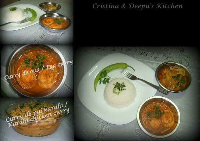 Karahi Chicken Curry & Egg Curry