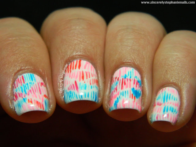 scribbles nail art