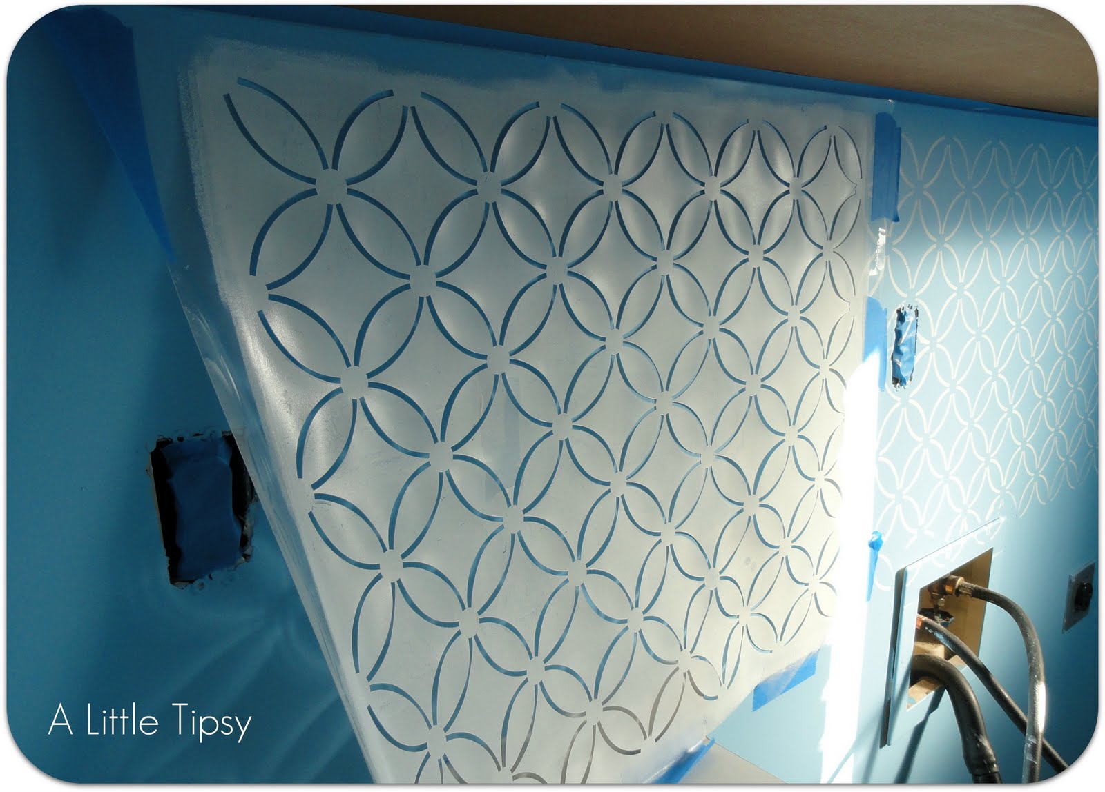 How to Stencil Patterns {Cutting Edge Stencil Giveaway!} A Little Tipsy