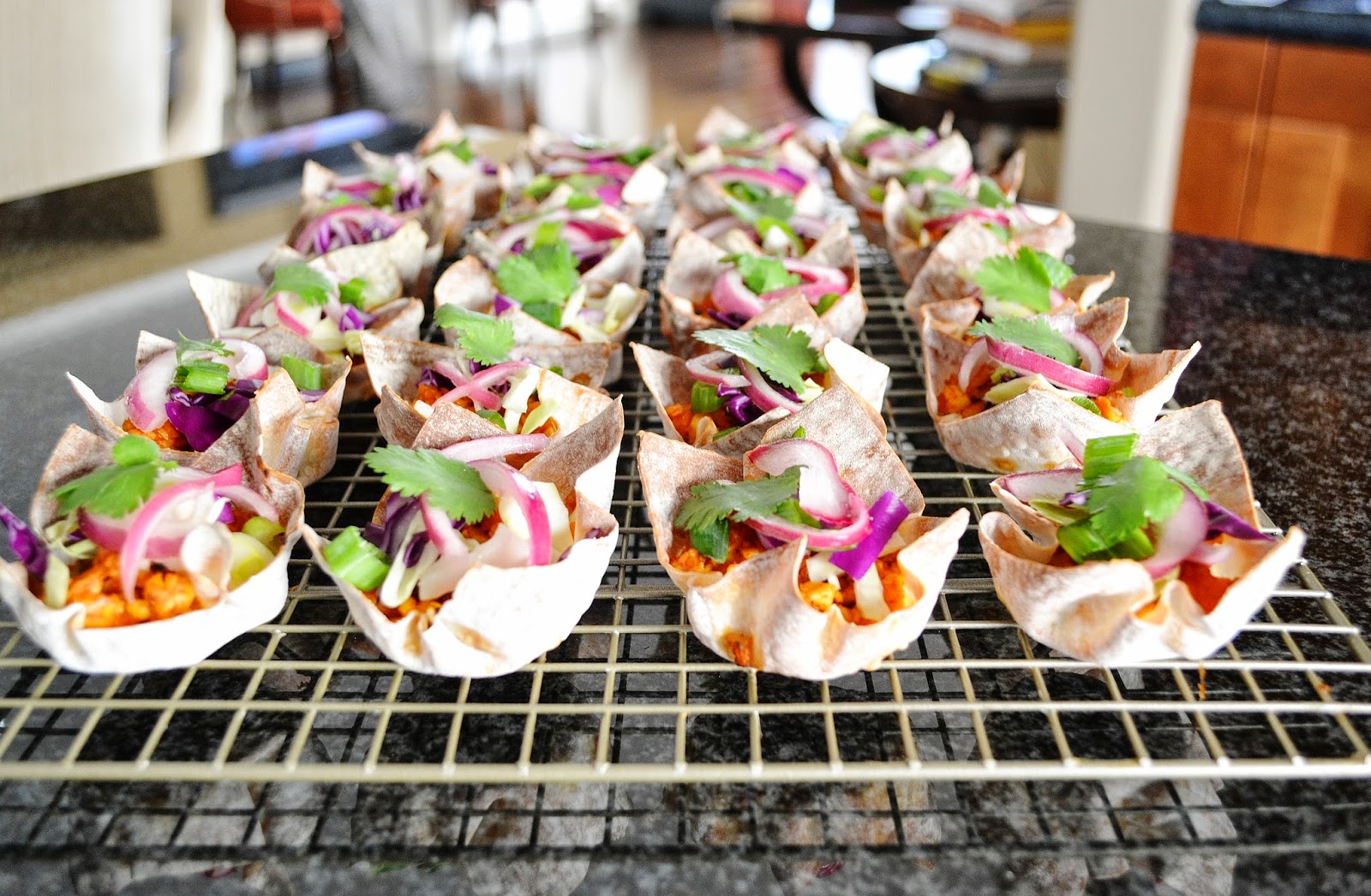 ...with a lil' twist {Mini} Korean Barbecue Tofu Tacos