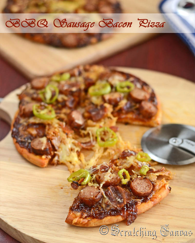 BBQ Sausage & Bacon Pizza
