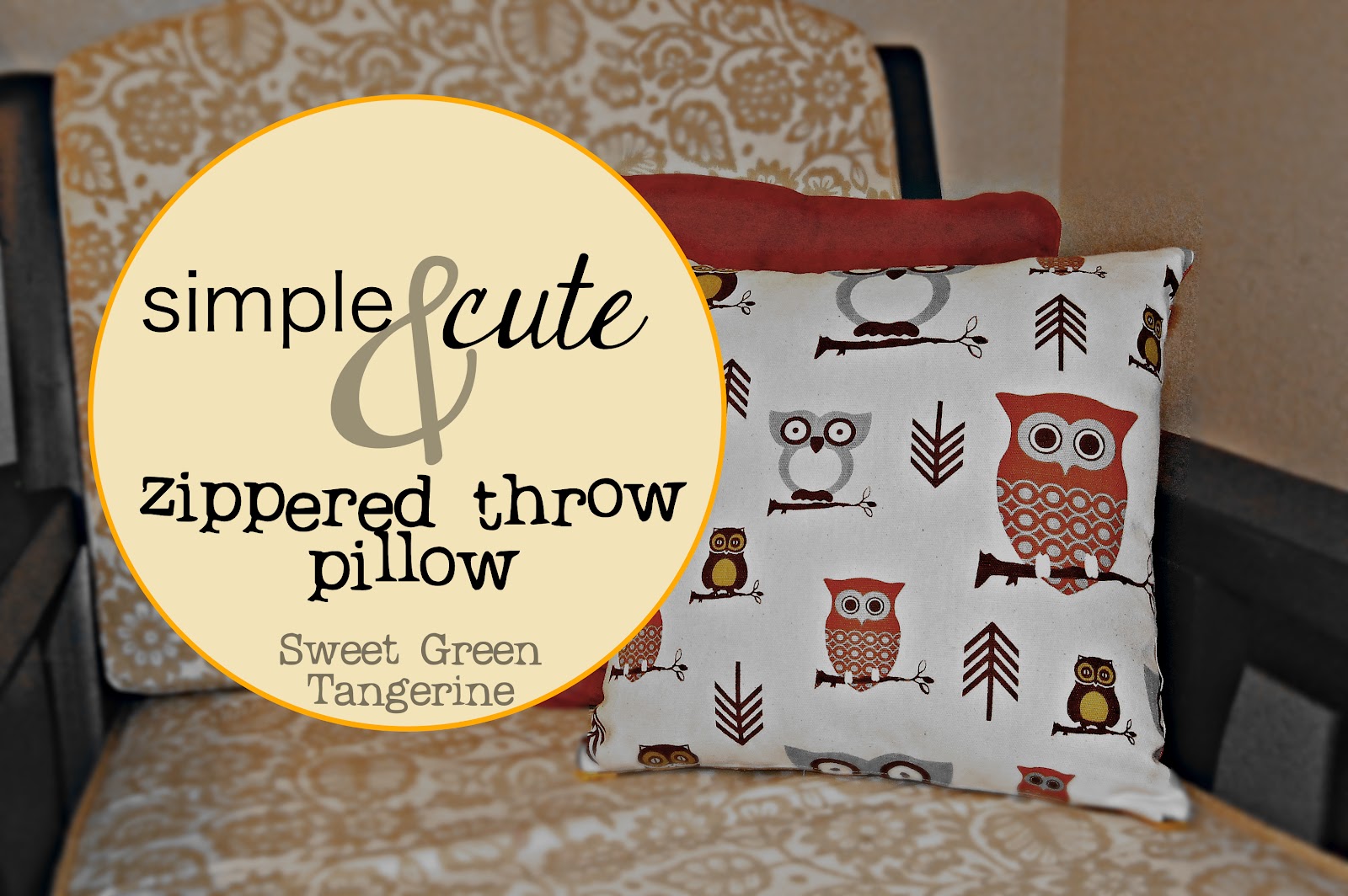 The Tangerine Simple & Cute Zippered Throw Pillow Tutorial