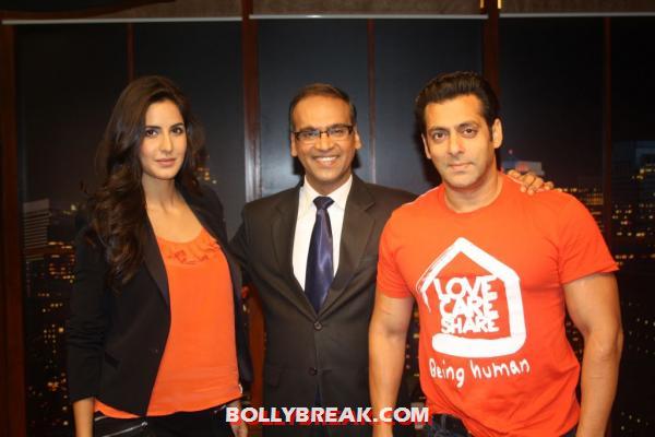 Salman Khan ,Katrina Kaif in Orange Tops Salman Khan ,Katrina Kaif in Orange Tops - Salman Khan ,Katrina Kaif at various Ek Tha Tiger promotions