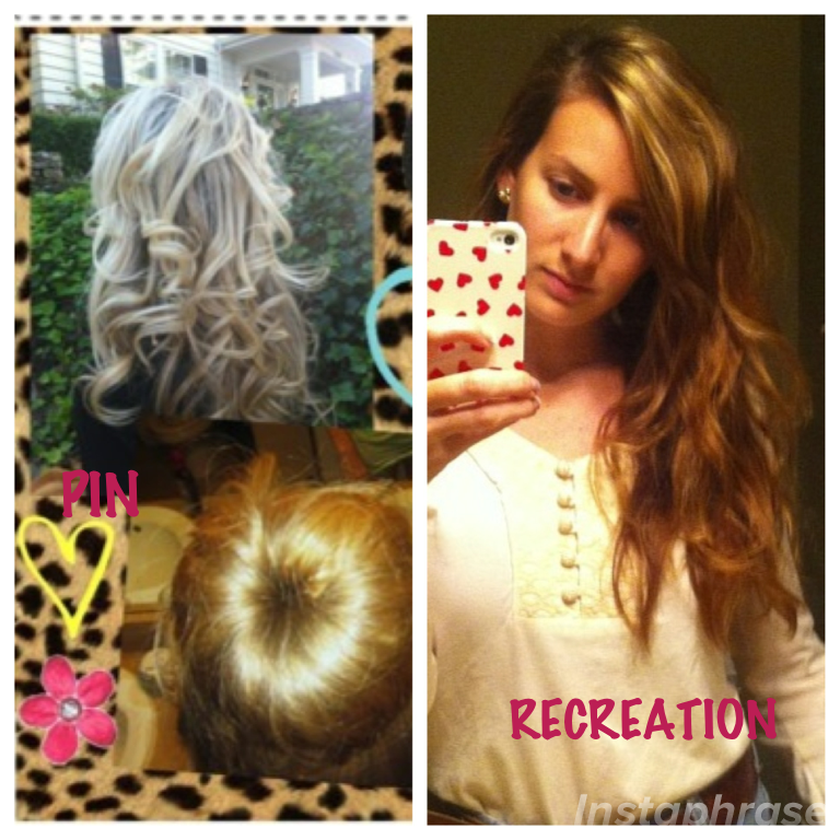 Instareview Pinsterest Sock Bun Curls
