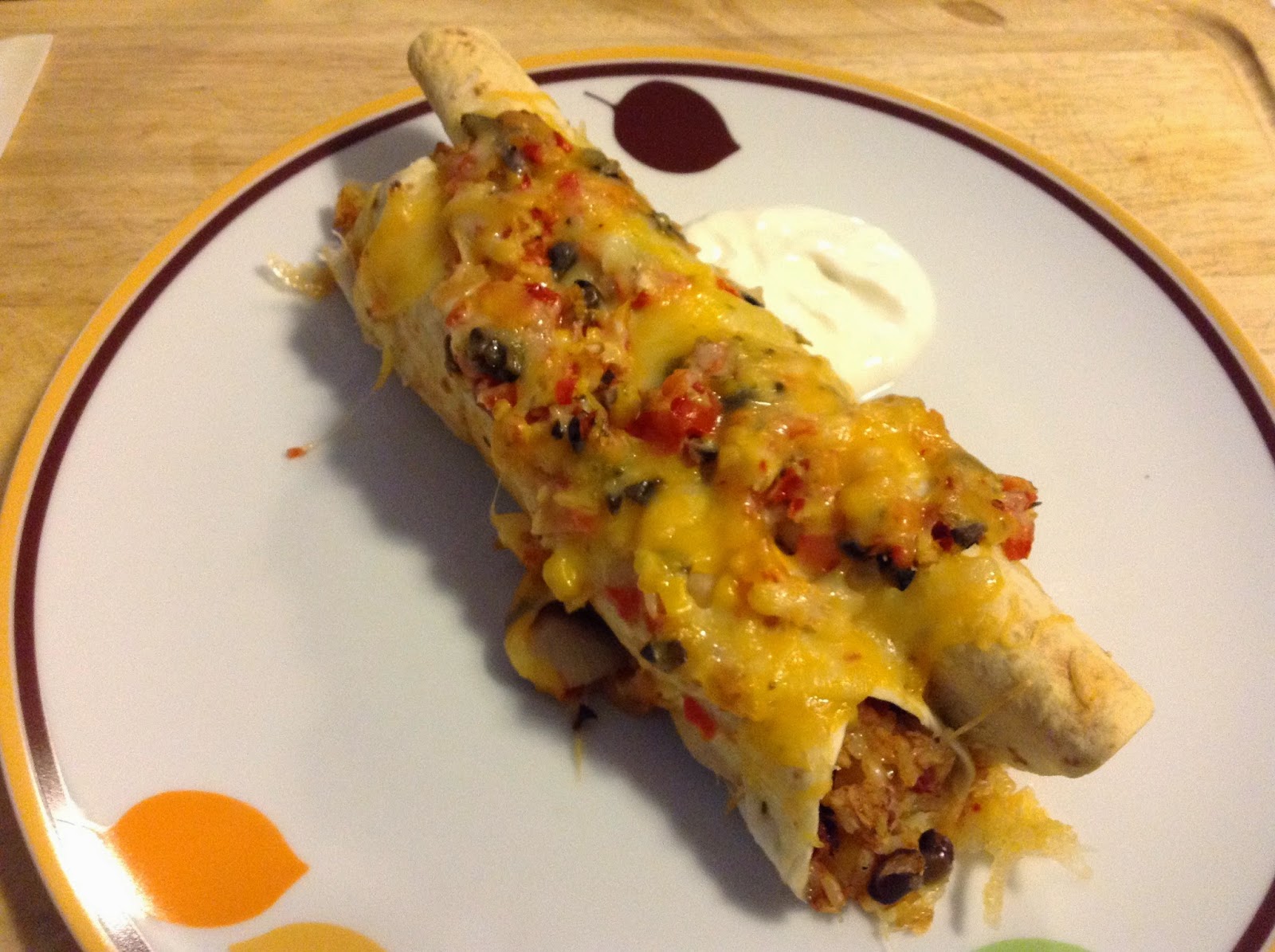 Tales From A Middle Class Kitchen Black Bean and Rice Enchiladas