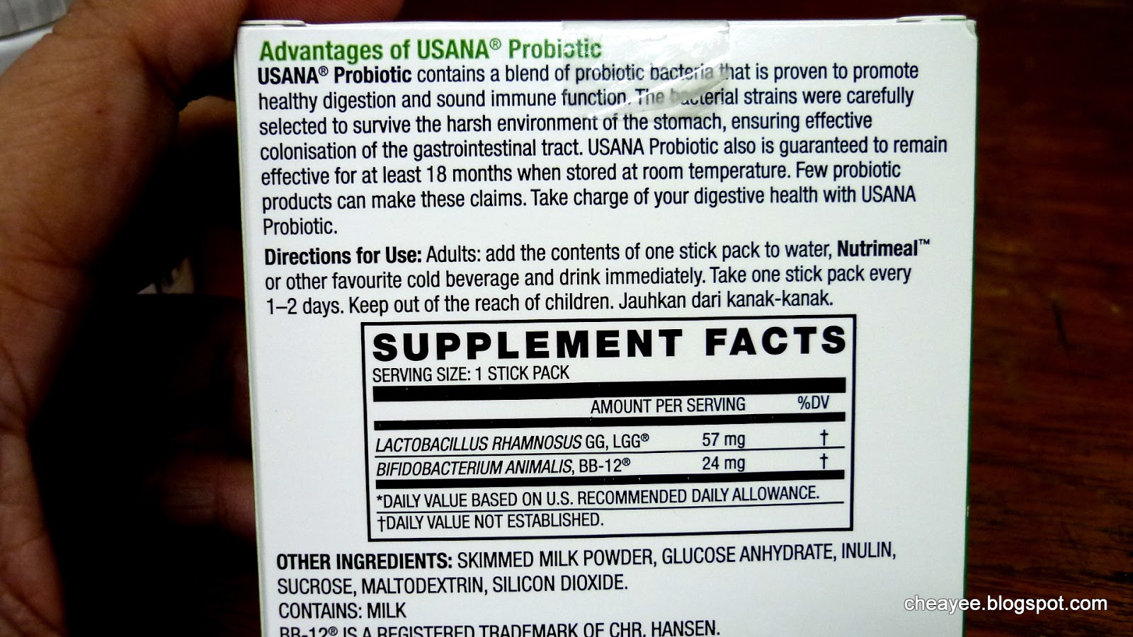 CYB CheaYee's Blog Buys USANA Probiotics, and Digestive Enzyme Plus