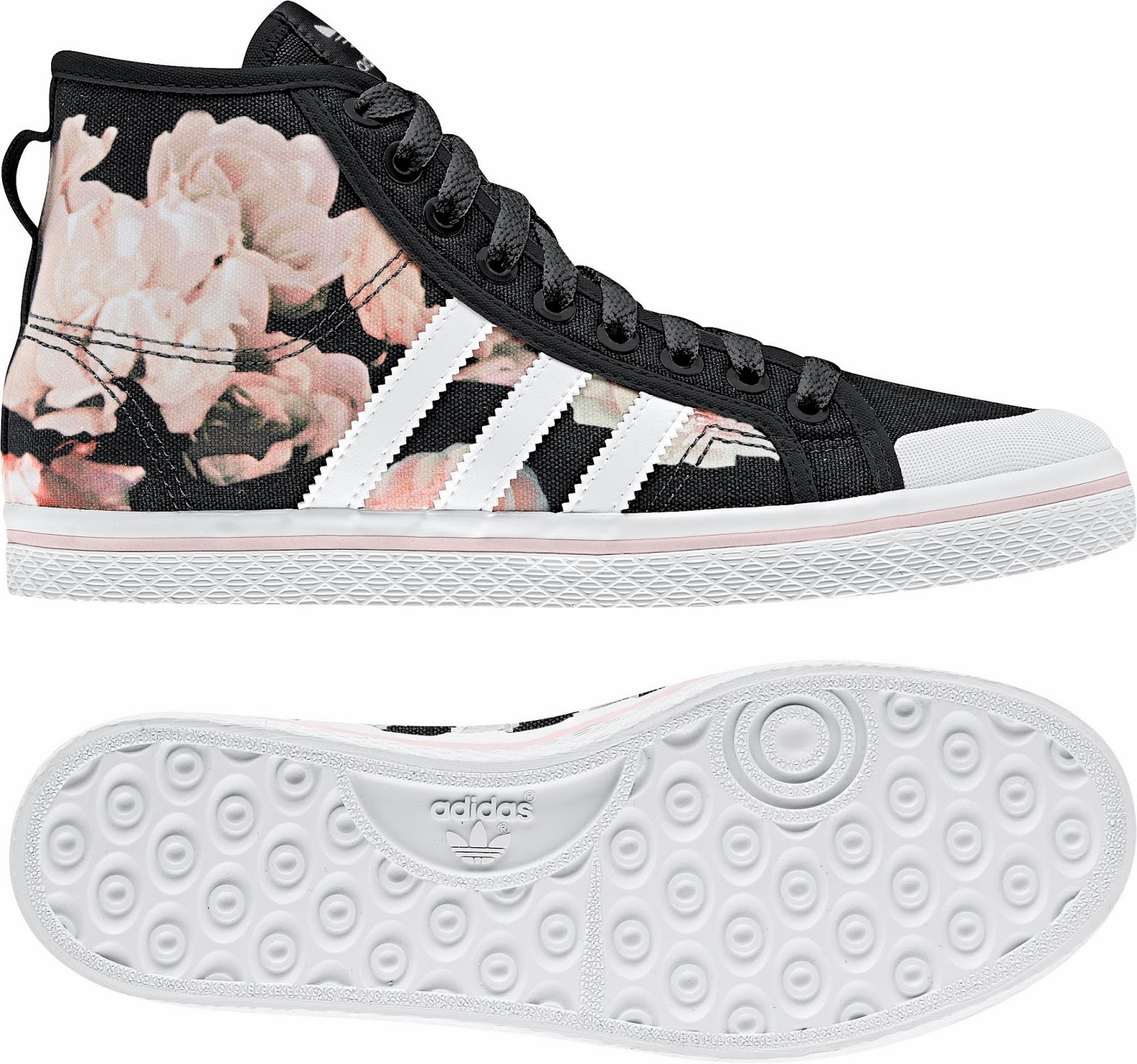 adidas with roses on them