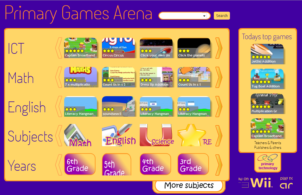 Tech Coach Primary Games Arena