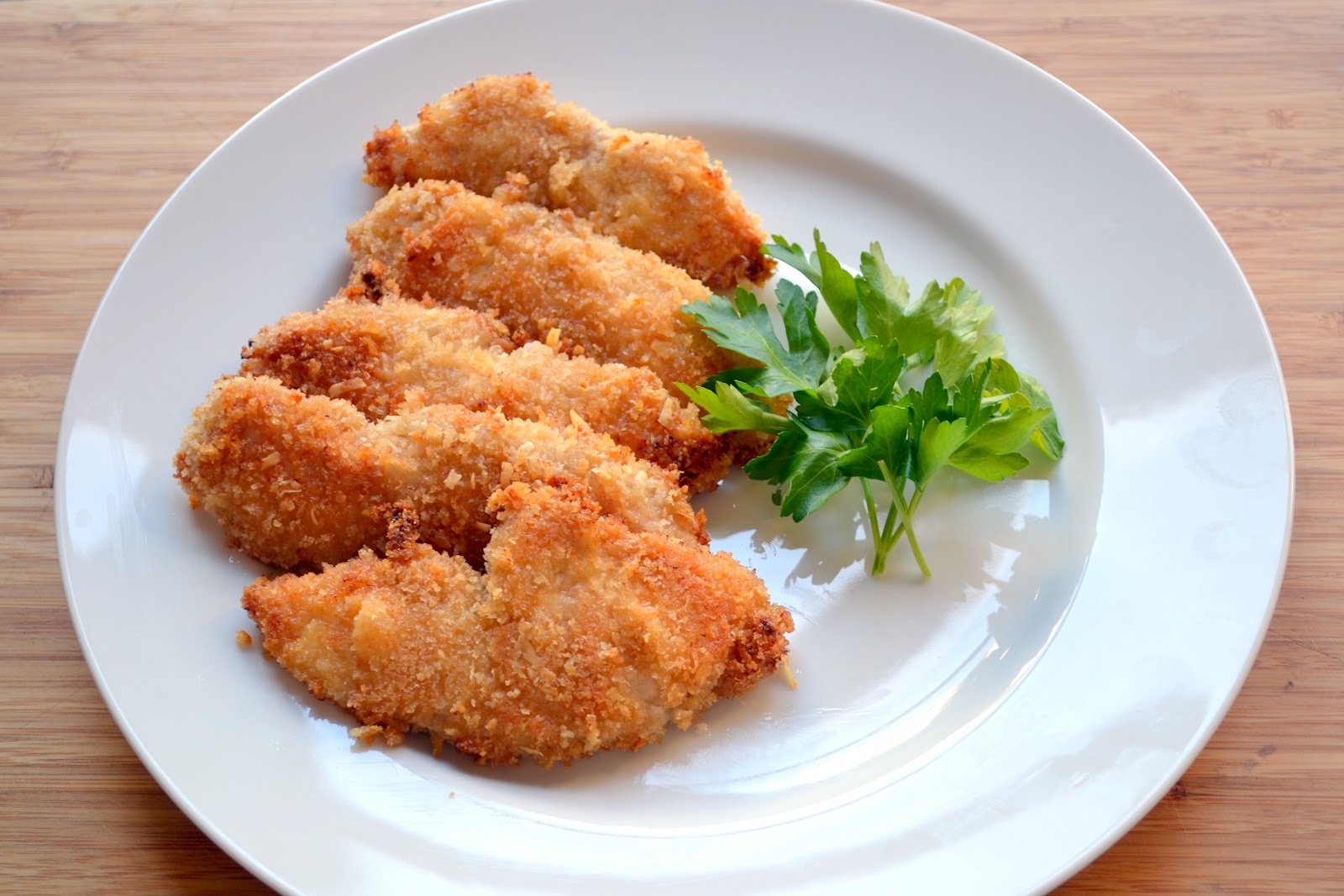 Hardly Housewives Parmesan Panko Crusted Chicken Fingers