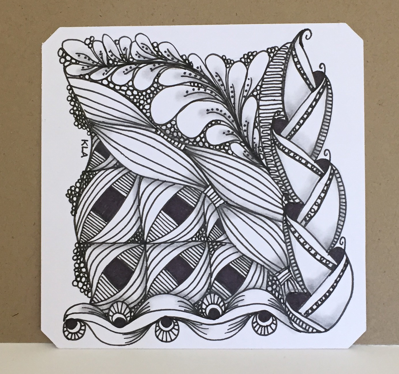 Altered Scrapbooking Valentine Flipit Card and a Zentangle Tile