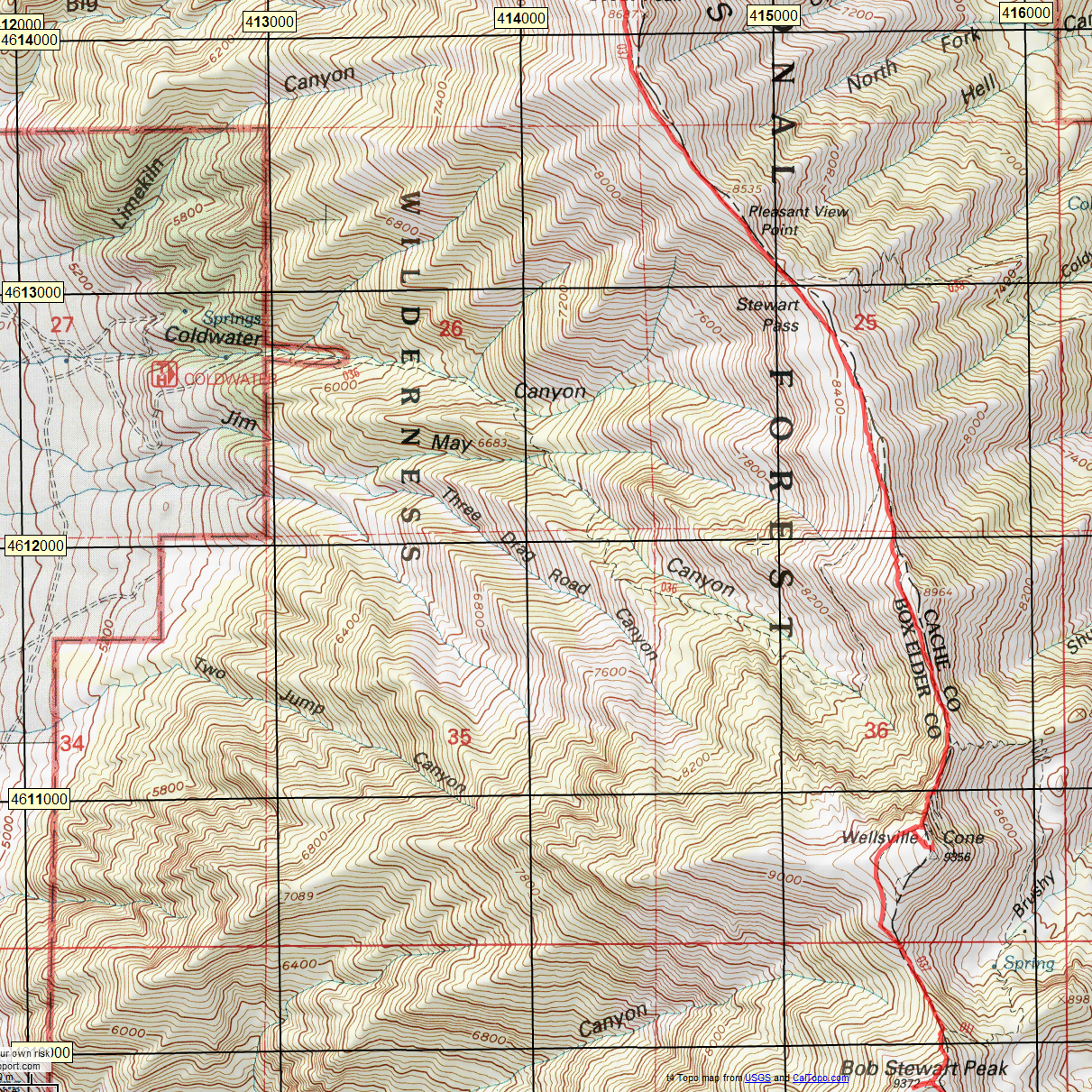 Mark's World Rattlesnake Canyon Loop Trail Wellsville Mountains