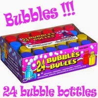 Assorted Coloured Party Bubbles pack of 24