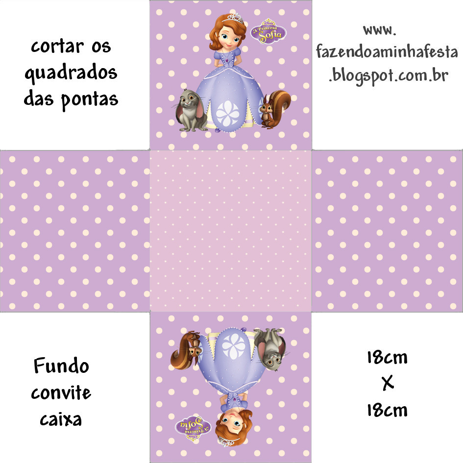 Kit Completo Digital Princesa Sofia Disney!