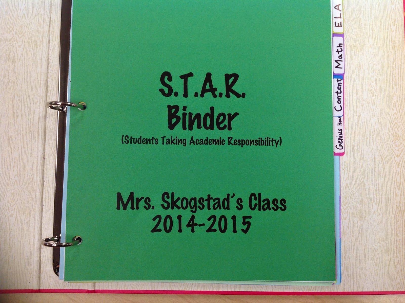 Reflections of an Intentional Teacher Student Data Binders