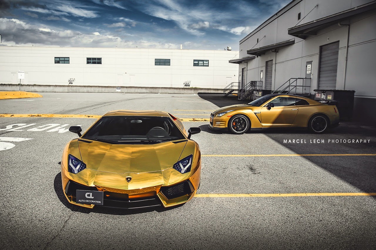 Chrome Gold Aventador by Marcel Lech SUPERCARS SHOW