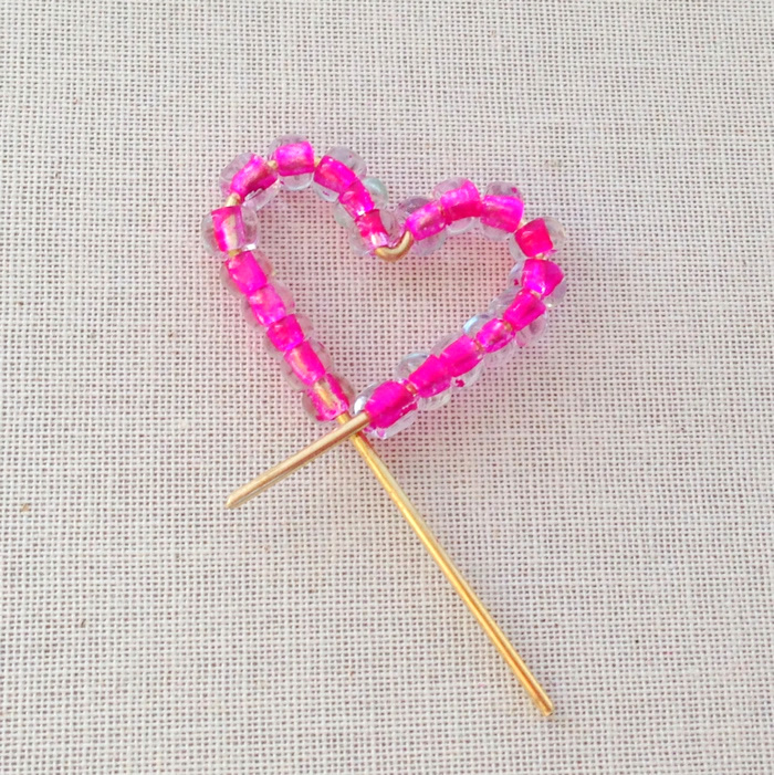 Lisa Yang Jewelry DIY Beaded Heart Frame Necklace Pendant