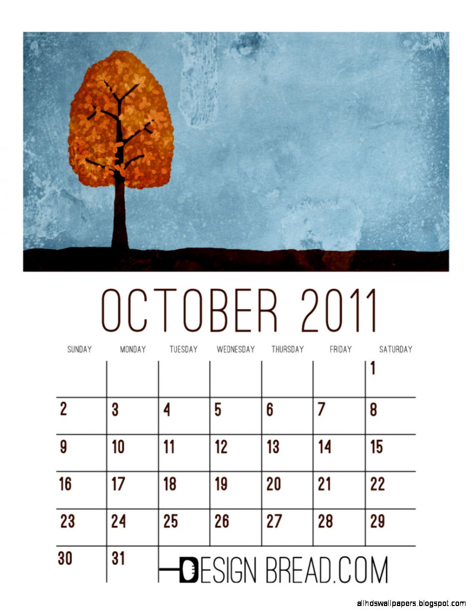 October 2011 Calendar Wallpaper Design Bread October 2011 Calendar Wallpaper Design Bread