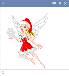 Snowflake Fairy Emoticon for Facebook