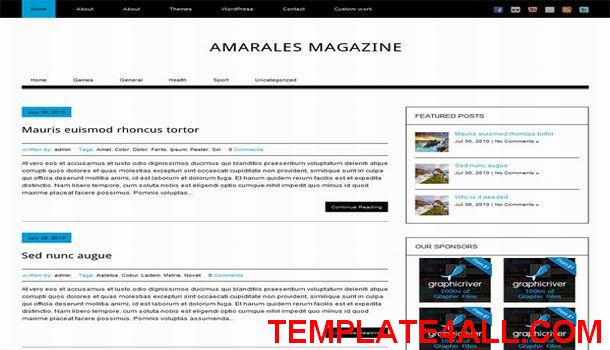 Black White Magazine Wordpress Theme