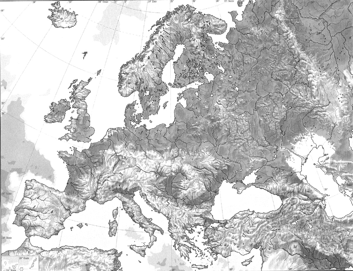 Sapere Aude Mapa físico de Europa