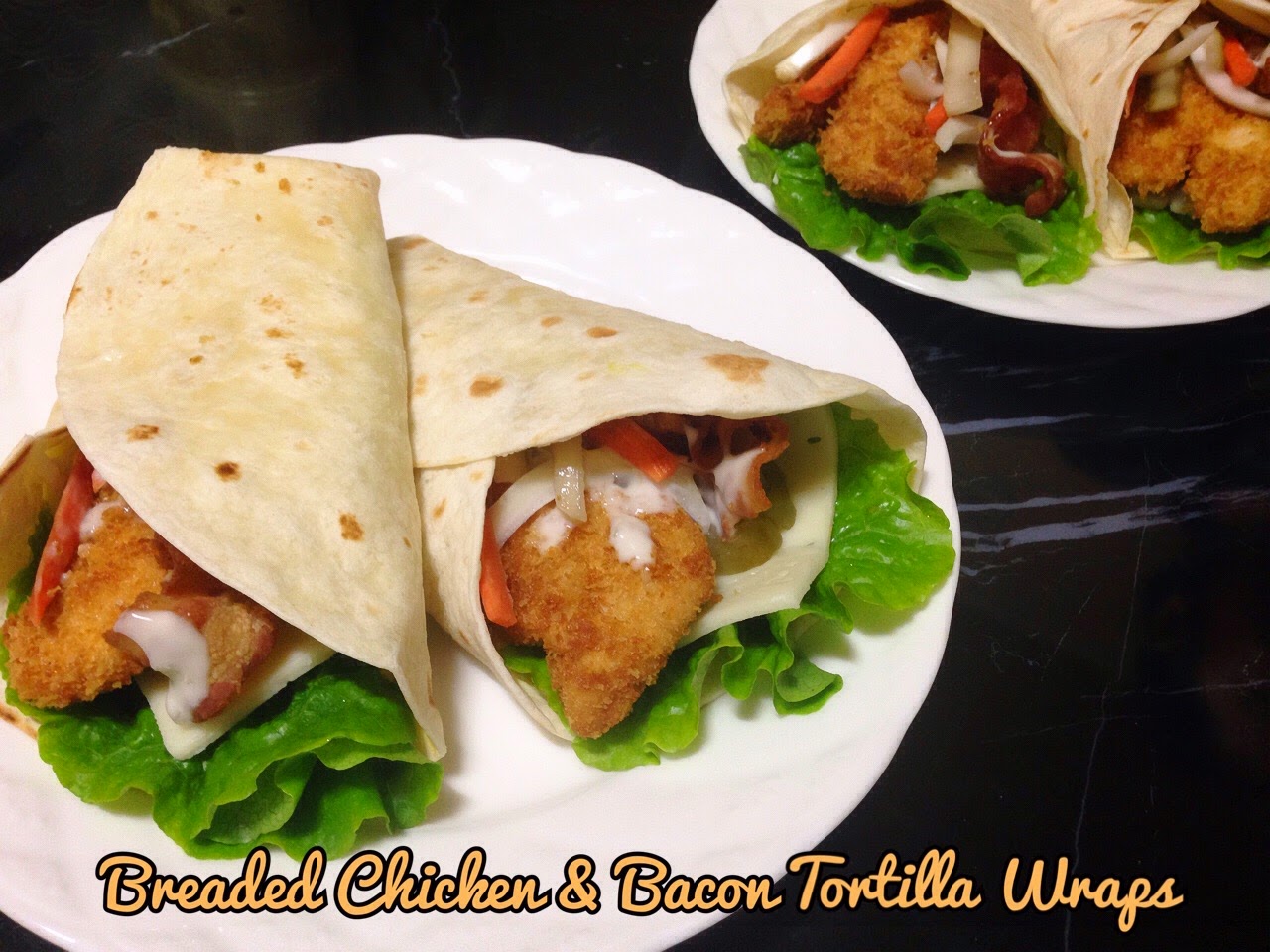 MinJi's Kitchen Breaded Chicken & Bacon Tortilla Wraps