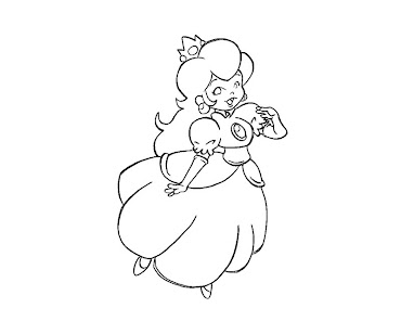 #27 Princess Peach Coloring Page