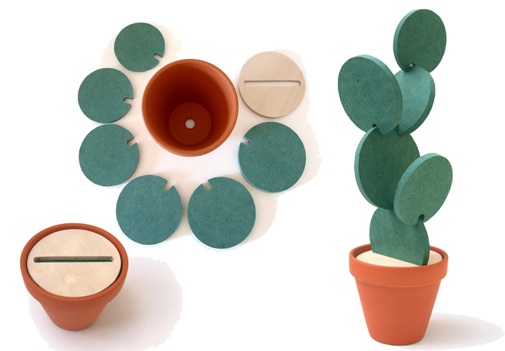 Cactus Plant Shaped Coaster Set Spicytec